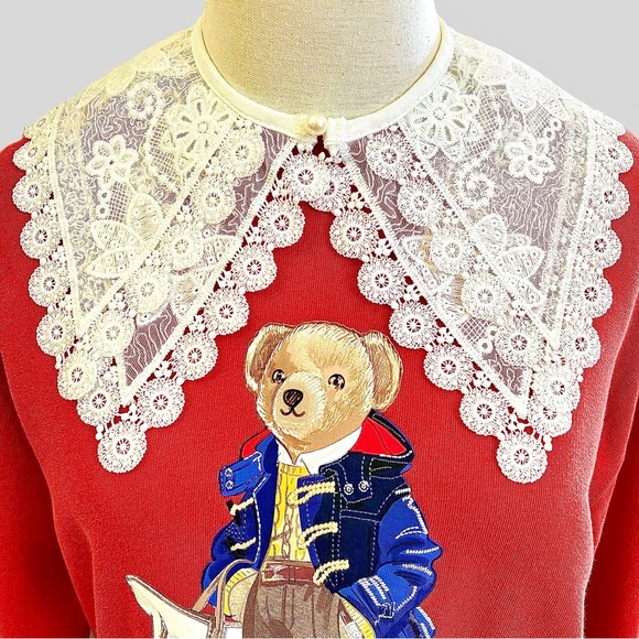 White Floral Double Layer Lace Collar (NEW) - Picture 7 of 12